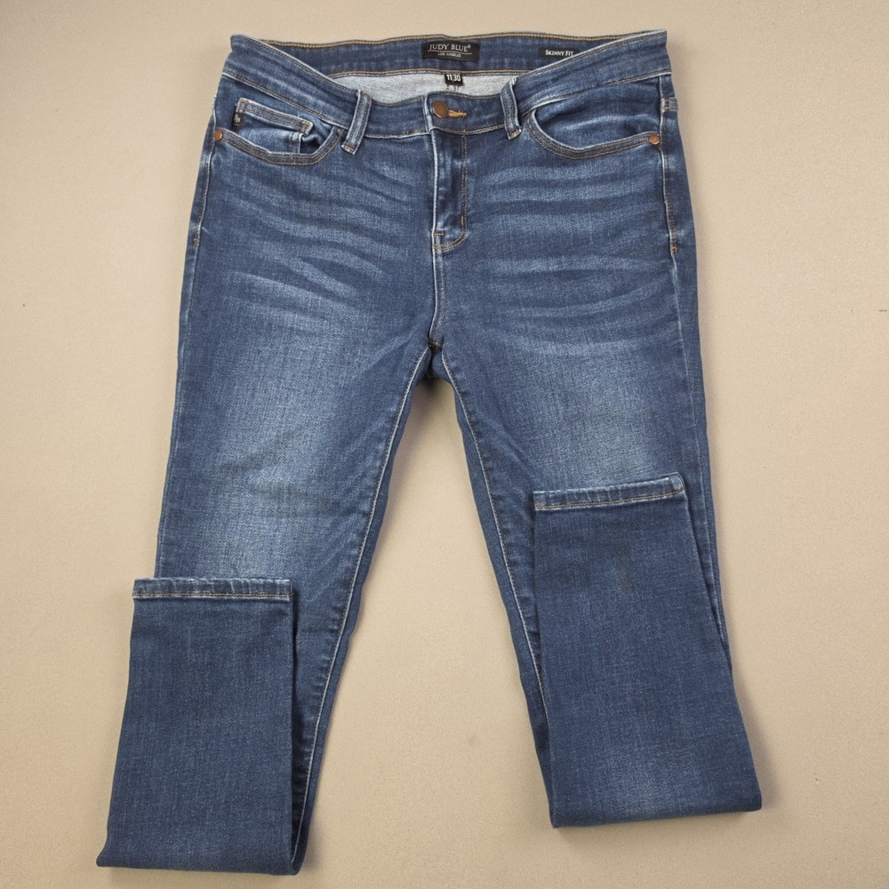 Judy Blue Jeans Womens 11/30 Blue Skinny Fit Mid Rise Stretch Denim JB82106MD